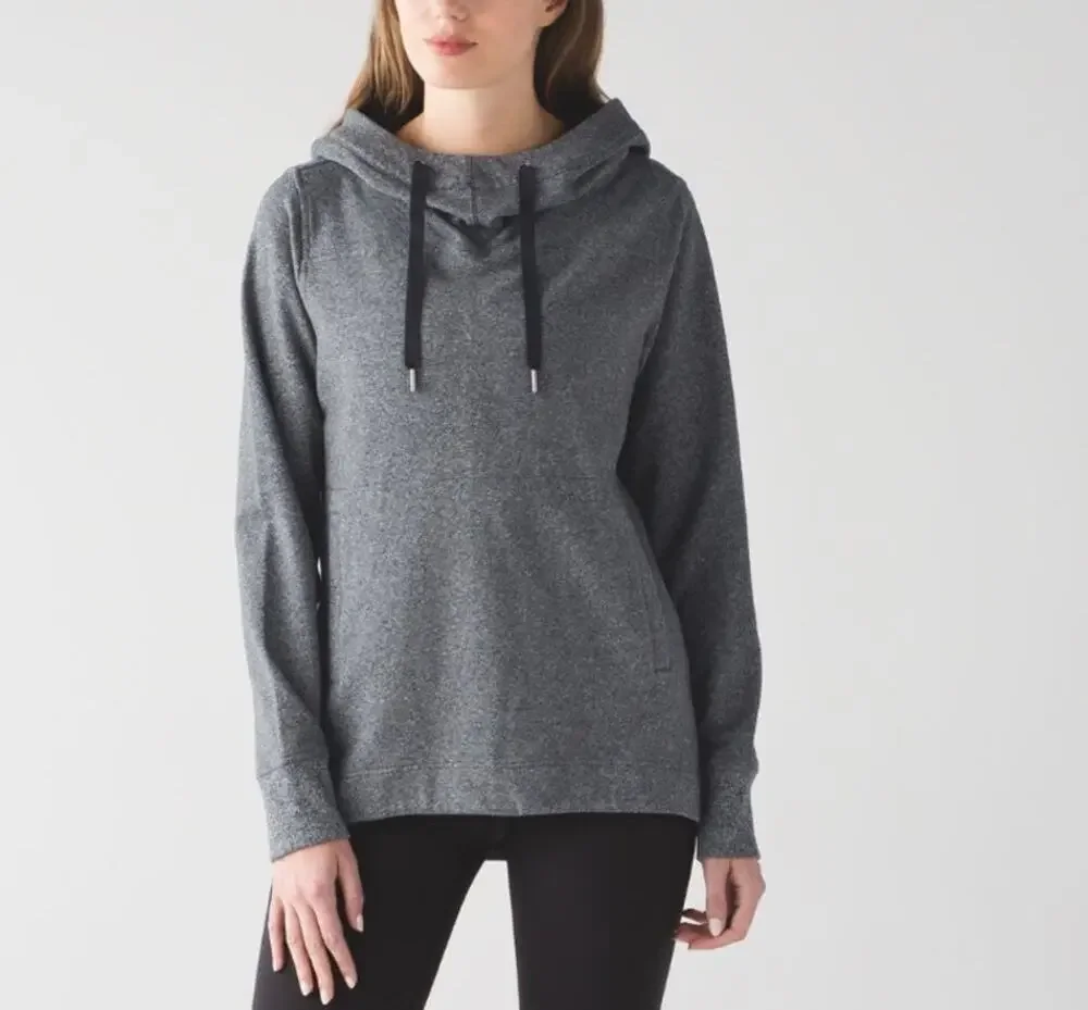 Lululemon SZ 12 Split Pullover Hoodie Cowl Neck Hooded Breathable Stretch Women